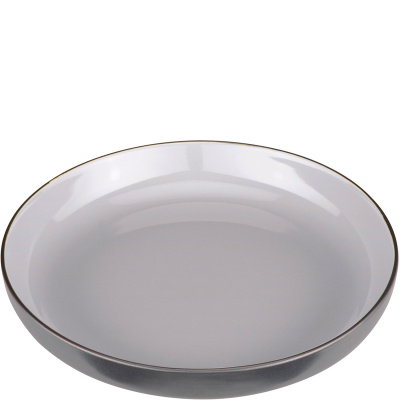 Talerz głęboki, porcelanowy, szary Time Verlo 23,5 cm V-80001-4