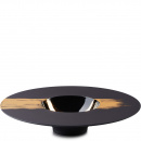 Talerz głęboki z małym zagłębieniem 21 cm Sphere Revol czarno-złoty RV-653438-4