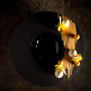 Talerz głęboki z szerokim rantem 30 cm Sphere Revol czarno-złoty RV-651567-4