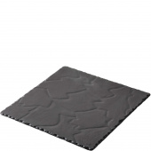 Talerz płaski 20x20 cm, porcelanowa imitacja łupka Basalt Revol RV-641007-6