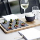 Talerz płaski 25x25 cm, porcelanowa imitacja łupka Basalt Revol RV-641004-6