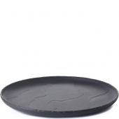 Talerz płaski 26 cm, porcelanowa imitacja czarnego łupka Basalt Revol RV-654177-4