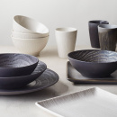 Talerz płaski 28 cm, porcelanowy Arborescence Revol szary RV-648281-6