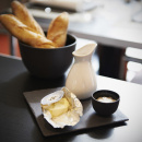 Talerz płaski 30x30 cm, porcelanowa imitacja łupka Basalt Revol RV-641913-3