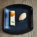 Talerz płaski z czarnej porcelany 20x20 cm Revol Club RV-647930-6