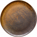 Talerz płaski z rantem, porcelanowy, postarzana miedź Fire Verlo V-83003-4