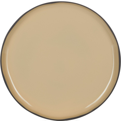 Talerz porcelanowy, płaski z rantem 26 cm Caractere Revol gałka muszkatołowa RV-652702-4