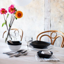 Talerz prostokątny do steków 32x21 cm, czarna porcelana, Revol Club RV-646118-4