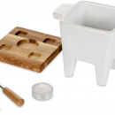 Tapas Fondue zestaw do sera i czekolady Boska 200 ml, dębowa podstawa BO-340030