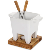 Tapas Fondue zestaw do sera i czekolady Boska 200 ml, dębowa podstawa BO-340030