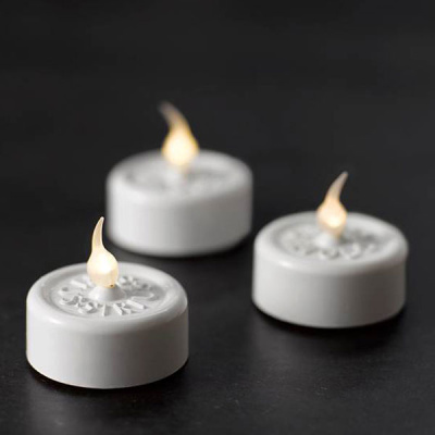 Tealight migocący biały Minna Sirius SR-35990