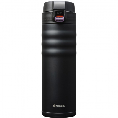 Termokubek z powłoką ceramiczną 500 ml Kyocera Flip Top czarny MB-17FBK