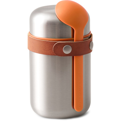 Termos obiadowy stalowy 400 ml Black Blum pomarańczowa łyżka BAM-FF-S003