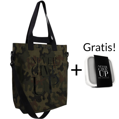 Torba Cargo Never Give Up! moro + Gratis! Anna Lewandowska HPBA TCML001(1)