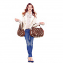 Torba na zakupy Reisenthel Moonbag L Mocha Dots RFAoff6018