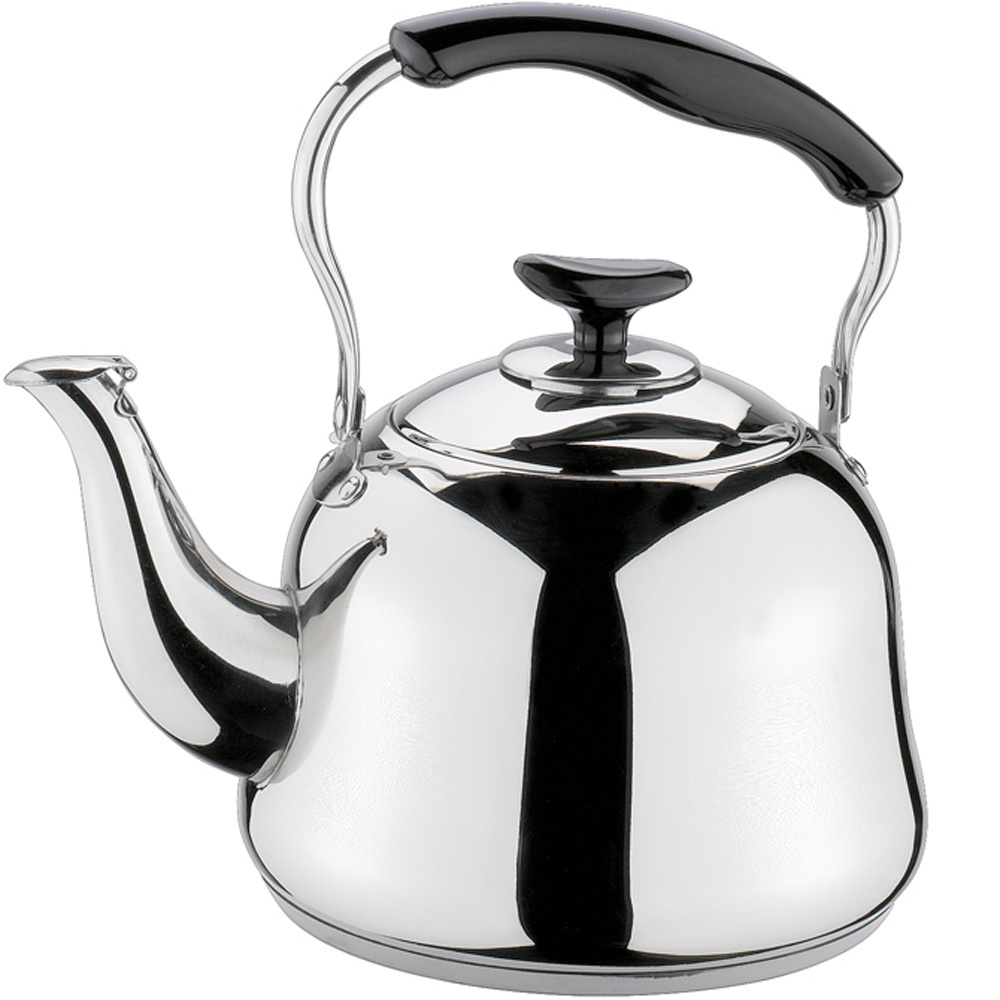 tradycyjny stalowy czajnik z gwizdkiem Cilio, pojemność 2,5 l