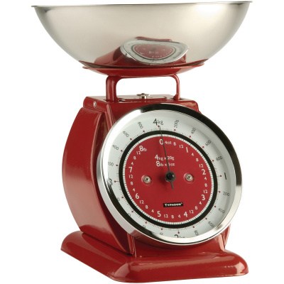 Waga kuchenna Bella w stylu retro Typhoon czerwona 1400.004