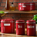 Waga kuchenna mechaniczna Vintage Typhoon czerwona 1400.064