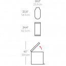 Wąski kosz na śmieci 45 Litrów czarny SLIM simplehuman CW2071