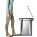 Wąski kosz na śmieci 45 Litrów stalowy SLIM simplehuman CW2044