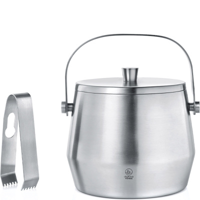 Wiaderko na lód ze szczypcami Leopold Vienna stal matowa LV243000