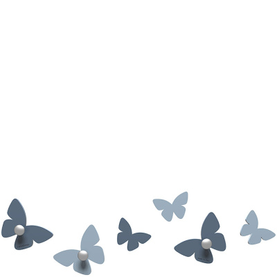 Wieszaczki ścienne Millions of Butterflies CalleaDesign niebieskie 50-13-2-44