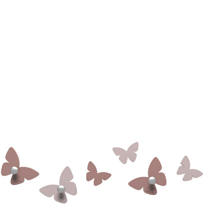 Wieszaczki ścienne Millions of Butterflies CalleaDesign pochmurny róż 50-13-2-33