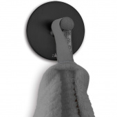 Wieszak łazienkowy czarny Duplo Zack okrągły 40447