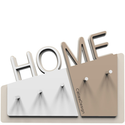 Wieszak na klucze Home CalleaDesign caffelatte / biały 18-001-14