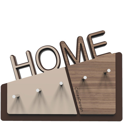 Wieszak na klucze Home CalleaDesign orzech włoski 18-001-85