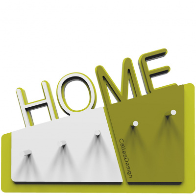 Wieszak na klucze Home CalleaDesign zielony / biały 18-001-54