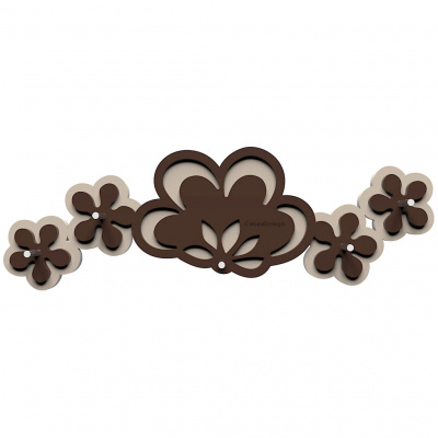 Wieszak na klucze Merletto CalleaDesign czekoladowy 56-18-1-69