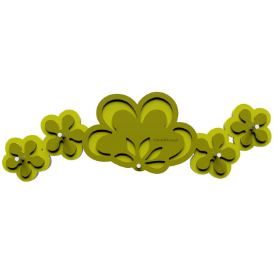 Wieszak na klucze Merletto CalleaDesign oliwkowo-zielony 56-18-1-54