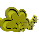 Wieszak na klucze Merletto CalleaDesign szara śliwka 56-18-1-34