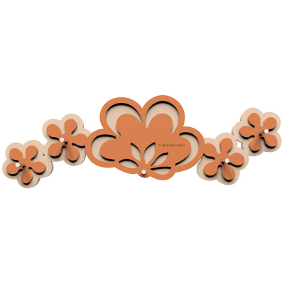 Wieszak na klucze Merletto CalleaDesign terakota / pomarańcz 56-18-1-24