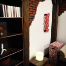 Wieszak na ubrania Flower Steel-Design czerwony Flower czerwony