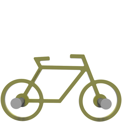 Wieszak ścienny Bike CalleaDesign oliwkowo-zielony 13-008-54
