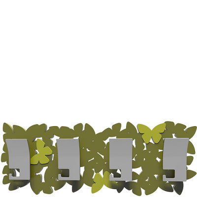 Wieszak ścienny Butterflies CalleaDesign oliwkowo-zielony 50-13-3-54