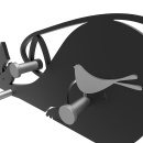 Wieszak ścienny Cat CalleaDesign aluminiowy 53-13-1-2