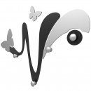 Wieszak ścienny dekoracyjny Butterfly CalleaDesign jasnobrązowy 50-13-1-23