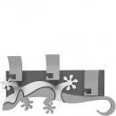 Wieszak ścienny dekoracyjny Gecko CalleaDesign biały 54-13-2-1