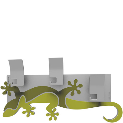 Wieszak ścienny dekoracyjny Gecko CalleaDesign cedrowo-zielony 54-13-2-51