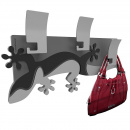 Wieszak ścienny dekoracyjny Gecko CalleaDesign cedrowo-zielony 54-13-2-51