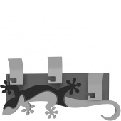 Wieszak ścienny dekoracyjny Gecko CalleaDesign czarny 54-13-2-5