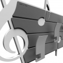 Wieszak ścienny dekoracyjny Puccini CalleaDesign aluminium 51-13-3-2