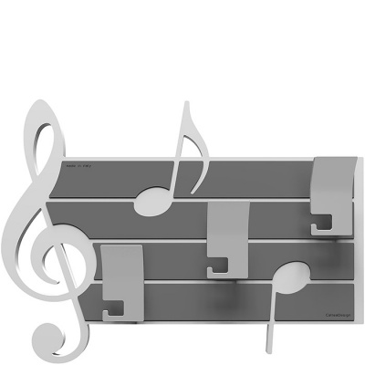 Wieszak ścienny dekoracyjny Puccini CalleaDesign biały 51-13-3-1