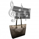 Wieszak ścienny dekoracyjny Puccini CalleaDesign czarny 51-13-3-5