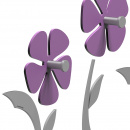 Wieszak ścienny Flo CalleaDesign fioletowy 13-010-73