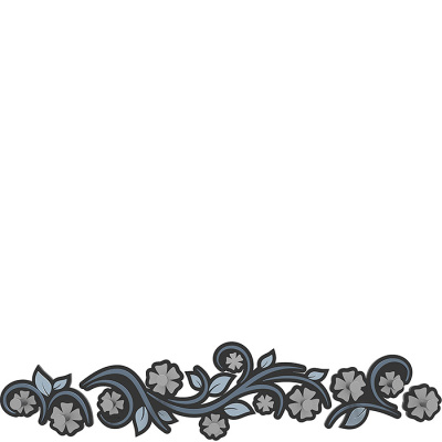 Wieszak ścienny Flowers CalleaDesign niebieski 13-005-44