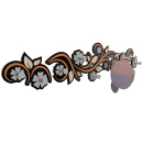 Wieszak ścienny Flowers CalleaDesign niebieski 13-005-44